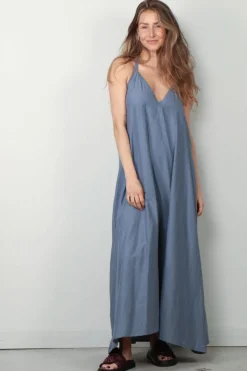 Sea Me Happy Jurk - Zahara Dress Long - Steel Grey