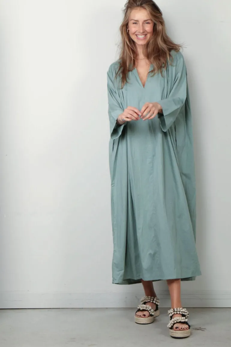 Sea Me Happy Jurk - Sakura Dress - Sage Green