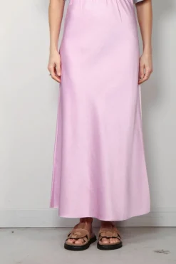 Sea Me Happy Rok - Scarlet Skirt -Shiny - Tafta - Light Rose