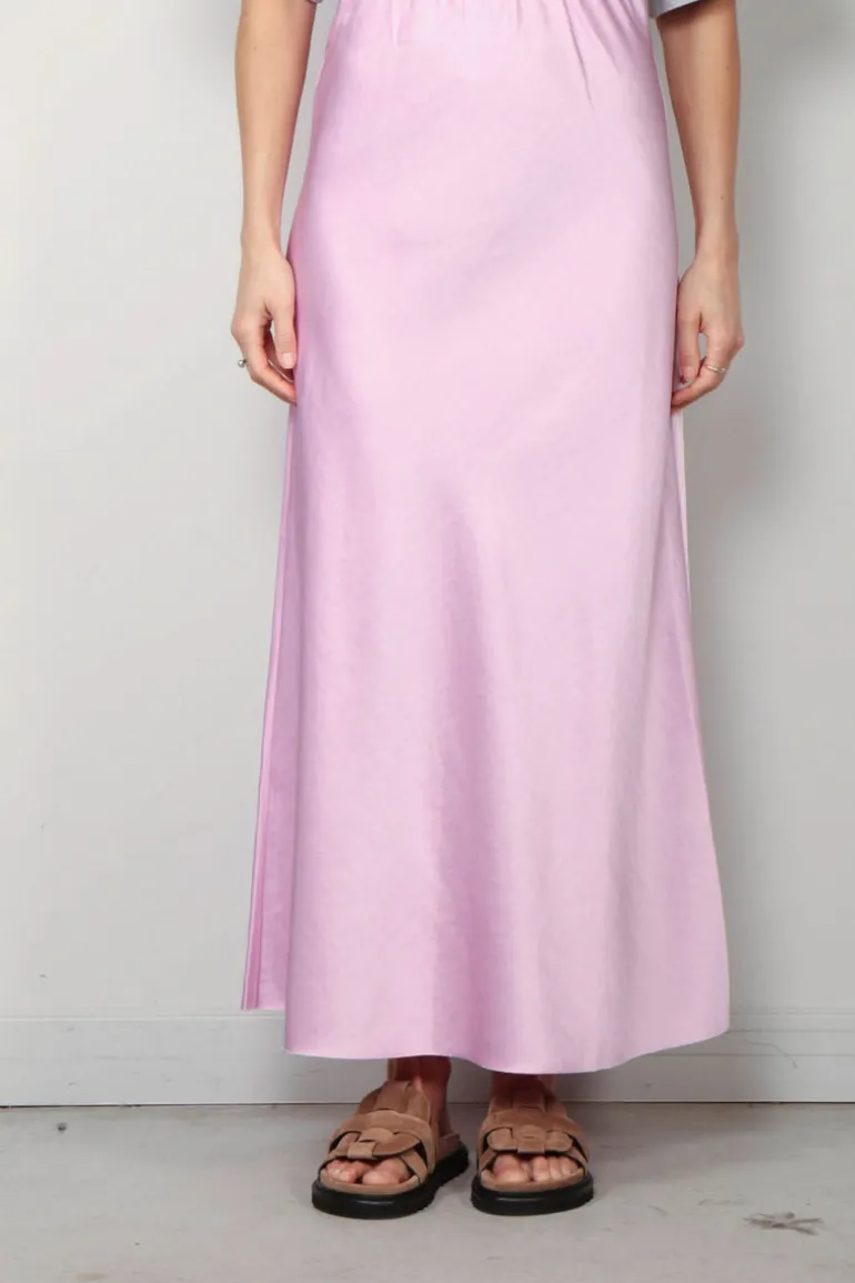 Sea Me Happy Rok - Scarlet Skirt -Shiny - Tafta - Light Rose