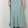 Sea Me Happy Rok - Scarlet Skirt -Shiny - Tafta - Sage Green