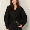 Sea Me Happy Blouse - Naka Shirt Poplin - Black