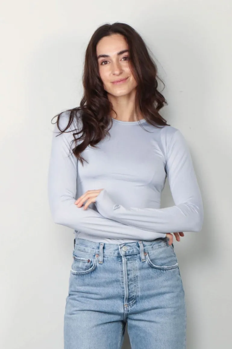 Sea Me Happy Top - Lee Top Mat - Silver Grey