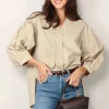 Sea Me Happy Blouse - Bolly blouse poplin uni - Sand