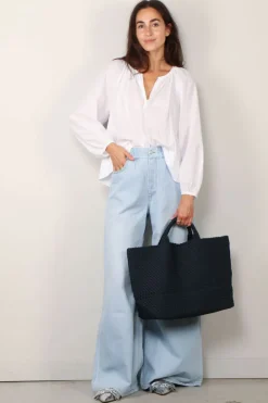 Sea Me Happy Broek - Super woody jeans strass - Light blue