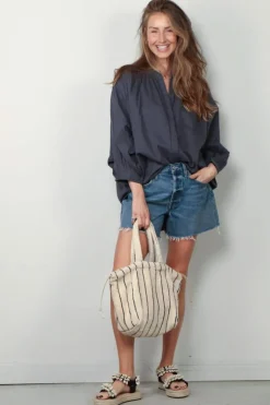 Sea Me Happy Blouse - Balloon blouse - Antracite