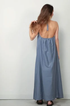 Sea Me Happy Jurk - Zahara Dress Long - Steel Grey