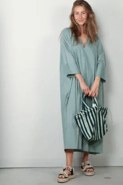 Sea Me Happy Jurk - Sakura Dress - Sage Green