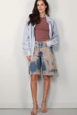 Sea Me Happy Short - Fred Shorts Denim Destressed - Sandy Ocean