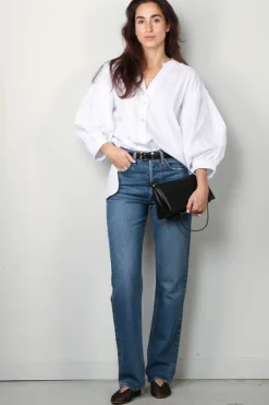 Sea Me Happy Blouse - Bolly blouse poplin uni - White