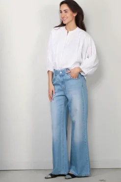 Sea Me Happy blouse - Balloon Blouse - white