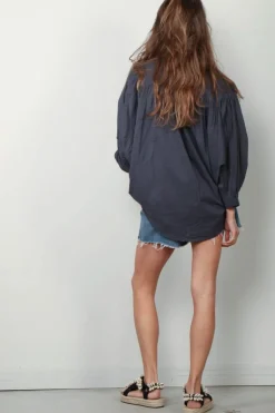 Sea Me Happy Blouse - Balloon blouse - Antracite