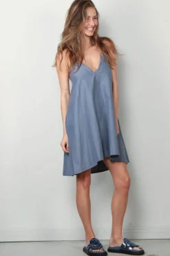 Sea Me Happy Jurk - Zahara Dress Short - Steel Grey