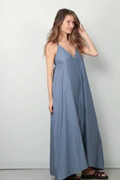 Sea Me Happy Jurk - Zahara Dress Long - Steel Grey