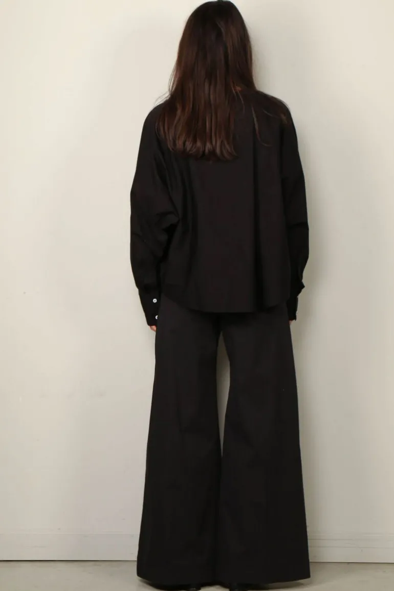 Sea Me Happy Blouse - Naka Shirt Poplin - Black