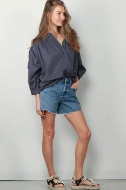 Sea Me Happy Blouse - Balloon blouse - Antracite