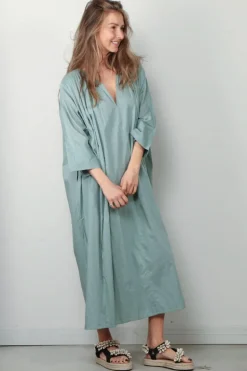 Sea Me Happy Jurk - Sakura Dress - Sage Green