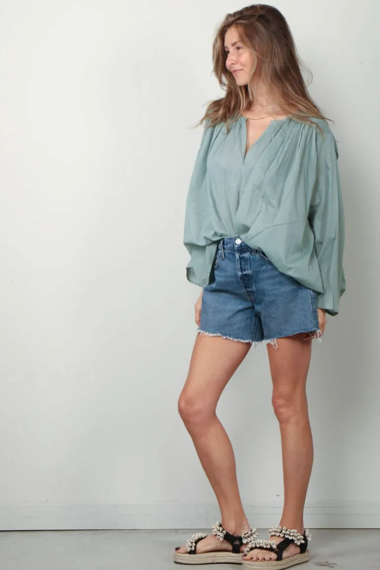 Sea Me Happy Top - Sakura Top - Sage Green