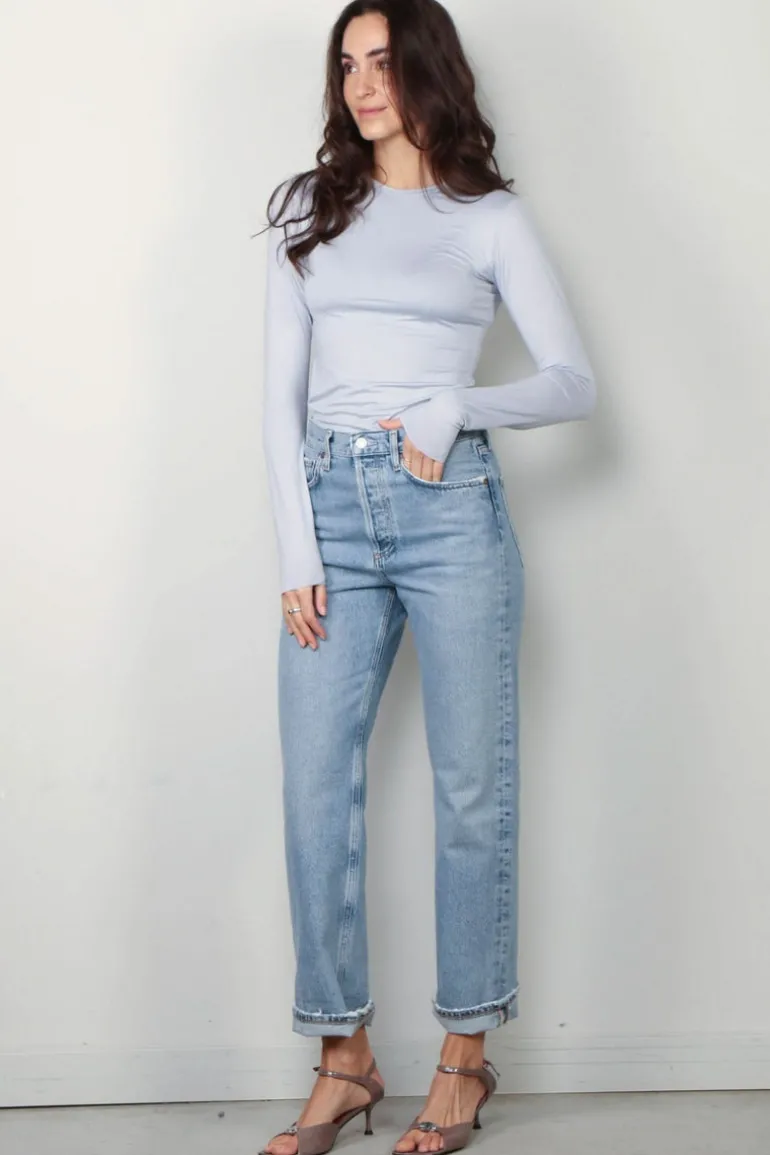 Sea Me Happy Top - Lee Top Mat - Silver Grey