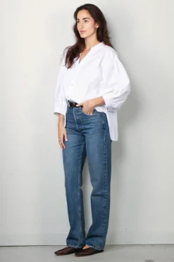 Sea Me Happy Blouse - Bolly blouse poplin uni - White