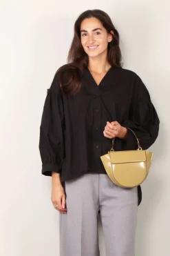 Sea Me Happy Blouse - Bolly blouse poplin uni - Black