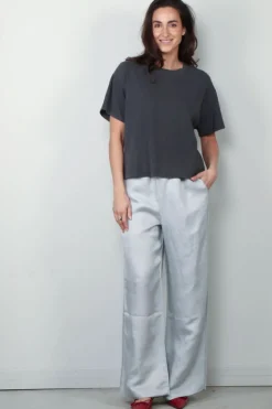 Sea Me Happy Broek - Bruce Pants Linen Blend- Silver grey
