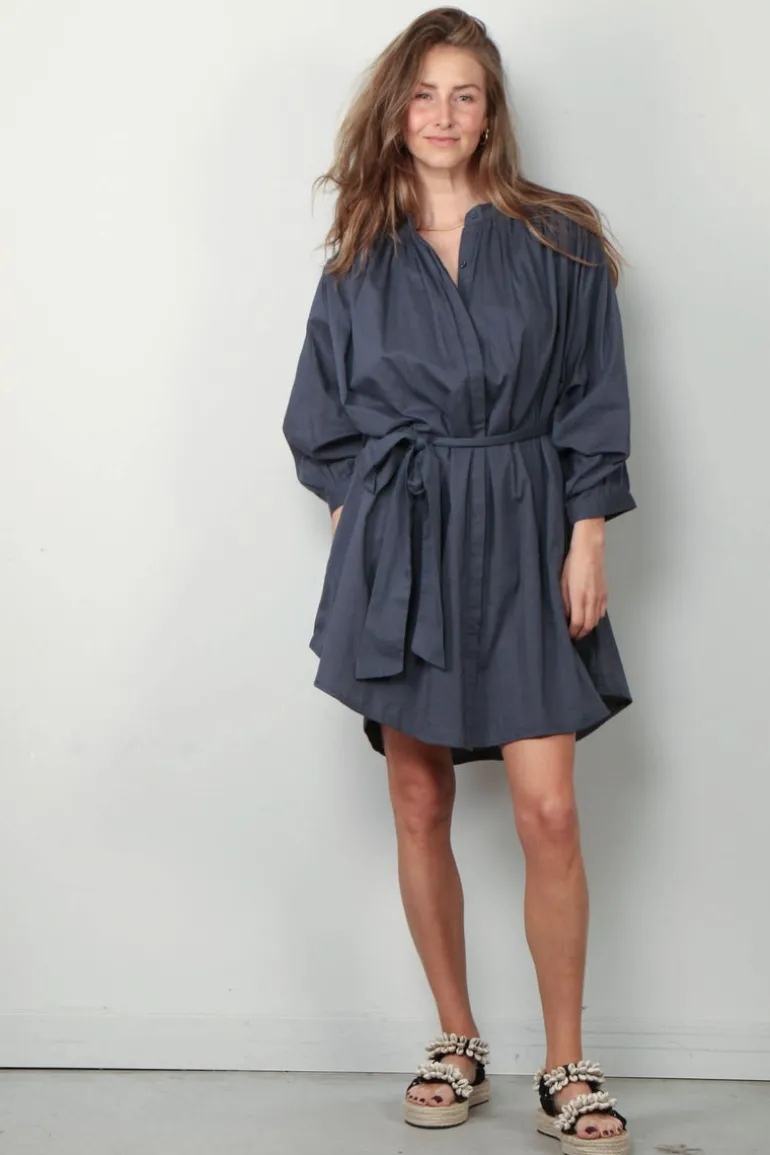 Sea Me Happy Jurk - Balloon Dress Short Double Layered - Antracite