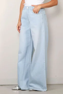 Sea Me Happy Broek - Super woody jeans strass - Light blue