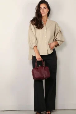 Sea Me Happy Blouse - Bolly blouse poplin uni - Sand