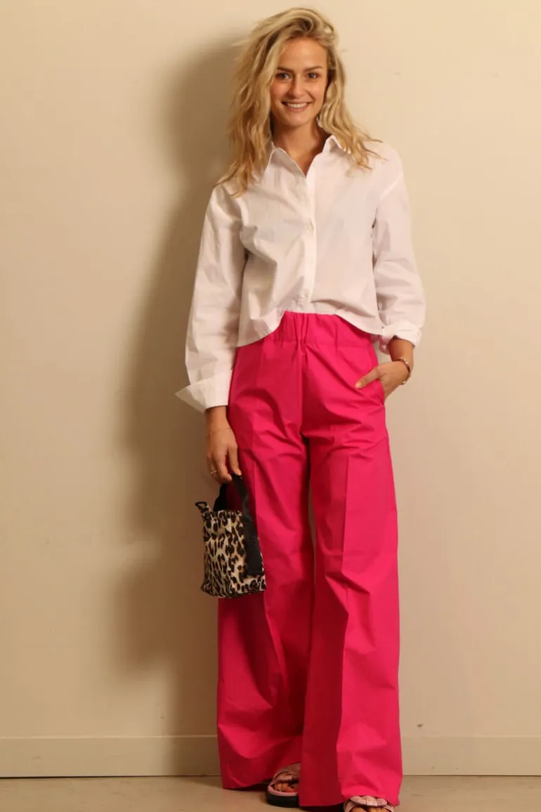 Sea Me Happy Broek - Super Woody Poplin - Fuchsia