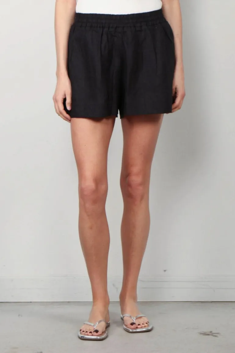 Suzie Kondi Short - Shkip Linen - Black