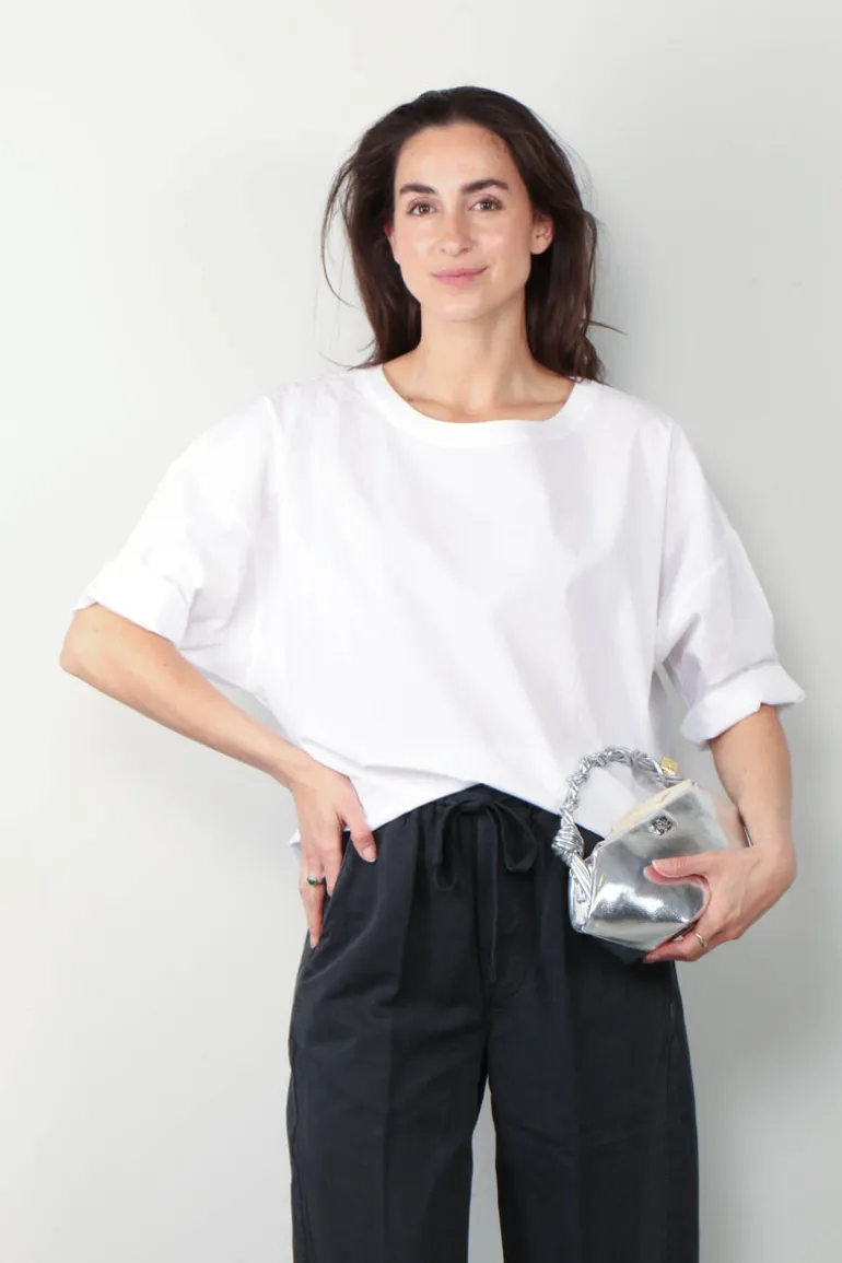 Suzie Kondi Top - Saria Solid Cotton Poplin - White