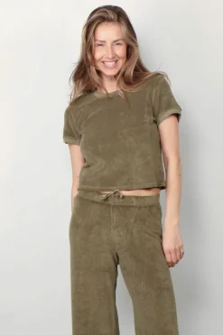 Suzie Kondi T-Shirt - Carpi Crew Neck Tee Terry - Juniper