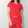 Suzie Kondi T-Shirt - Carpi Crew Neck Tee Terry - Cherry