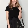 Suzie Kondi T-Shirt - Carpi Crew Neck Tee Terry - Black