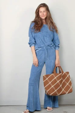 Suzie Kondi Sweater - Samos Oversize Sweatshirt Terry - French Blue
