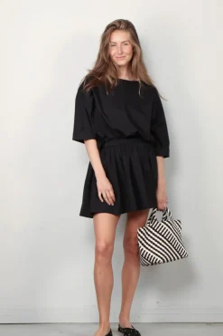 Suzie Kondi Rok - Fousta Cotton Poplin - Black