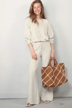 Suzie Kondi Sweater - Samos Oversize Sweatshirt Heather Terry - Oatmeal