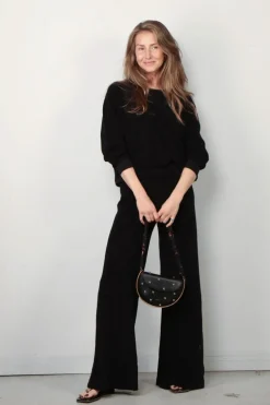 Suzie Kondi Sweater - Samos Oversize Sweatshirt Terry - Black