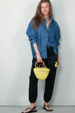 Suzie Kondi Blouse - Kappa Button-up Shirt Denim - Aegean