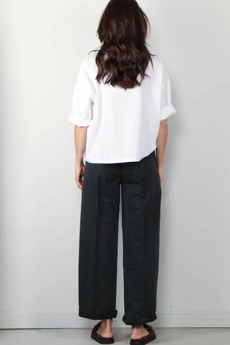 Suzie Kondi Top - Saria Solid Cotton Poplin - White