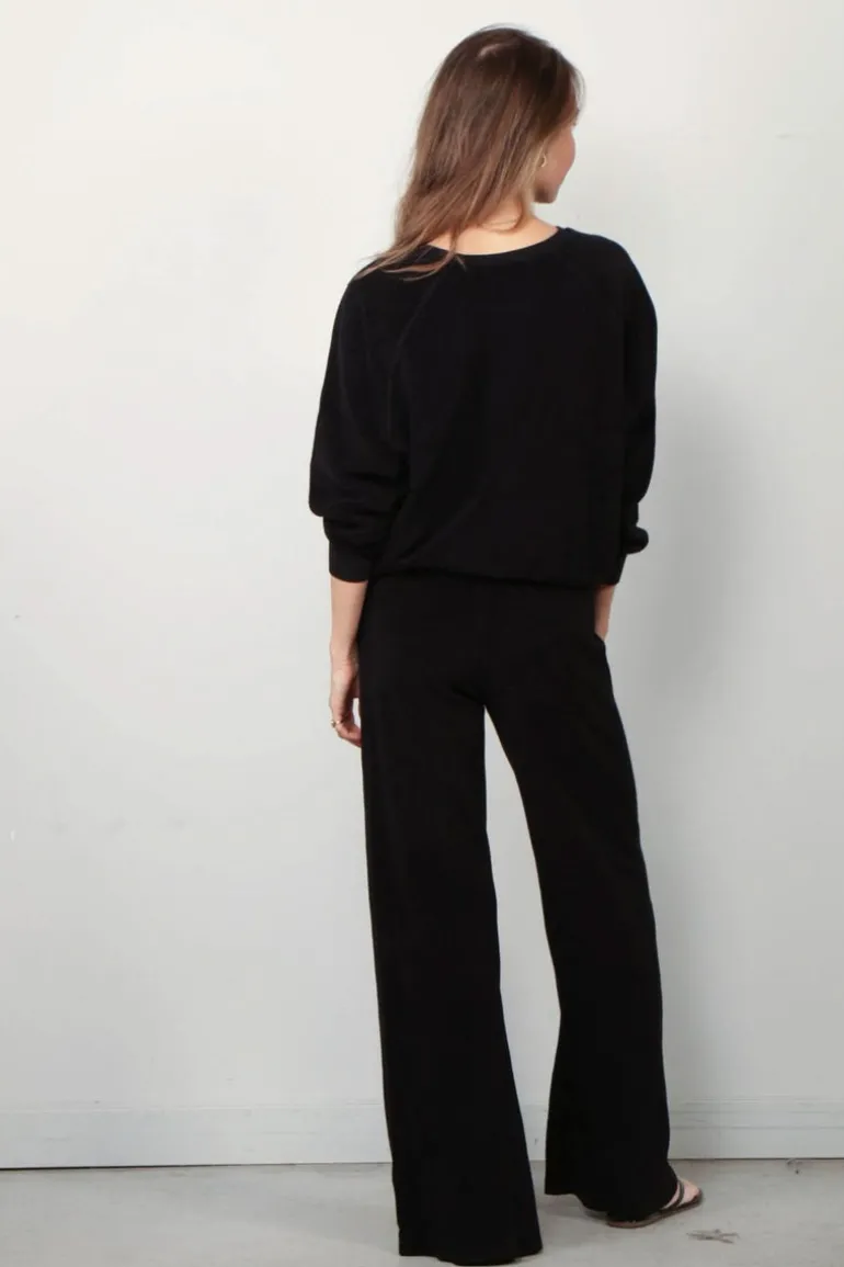 Suzie Kondi Sweater - Samos Oversize Sweatshirt Terry - Black