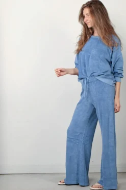 Suzie Kondi Sweater - Samos Oversize Sweatshirt Terry - French Blue