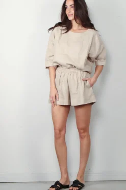 Suzie Kondi Top - Saria Linen - Natural