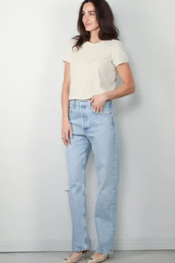 Suzie Kondi T-Shirt - Carpi Crew Neck Tee Heather Terry - Oatmeal