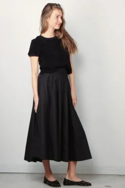 Suzie Kondi T-Shirt - Carpi Crew Neck Tee Terry - Black
