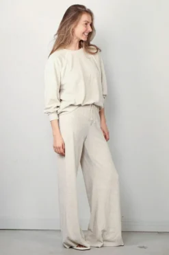 Suzie Kondi Sweater - Samos Oversize Sweatshirt Heather Terry - Oatmeal