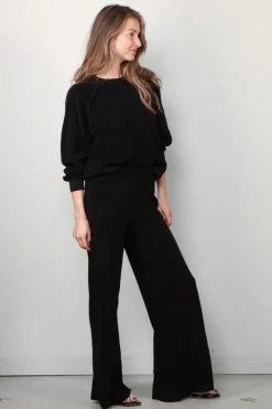 Suzie Kondi Sweater - Samos Oversize Sweatshirt Terry - Black