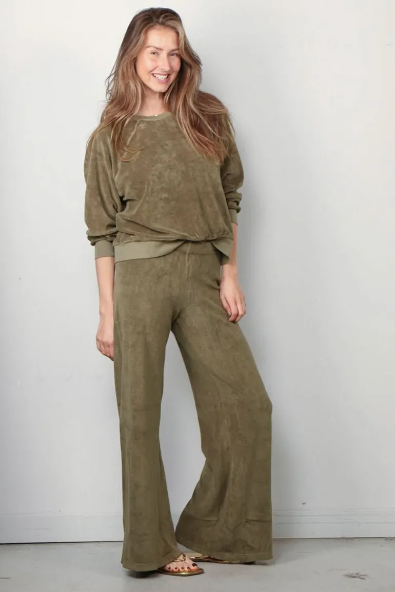 Suzie Kondi Sweater - Samos Oversize Sweatshirt Terry - Juniper