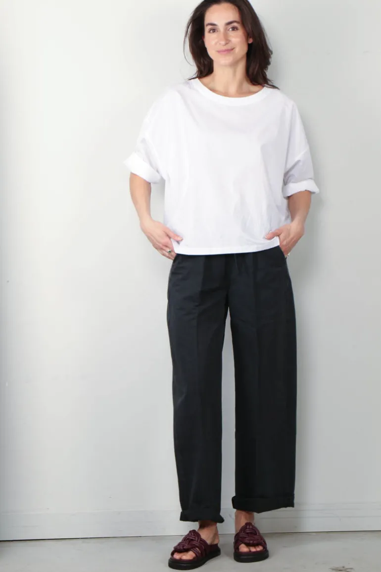 Suzie Kondi Top - Saria Solid Cotton Poplin - White